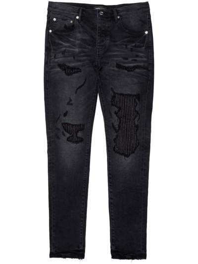 Purple Brand Patch-detail Skinny Jeans In Black