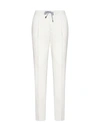 Brunello Cucinelli Drawstring Corduroy Trousers In Beige