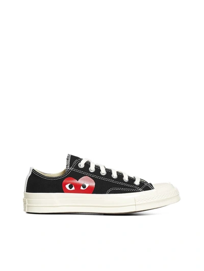 Cdg Play Sneakers In Black