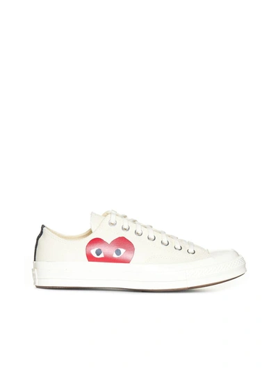 Cdg Play Sneakers In White