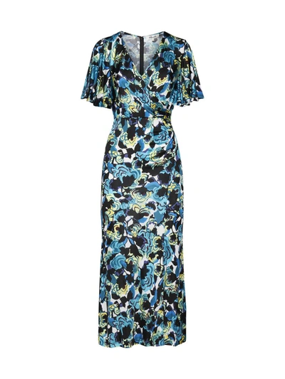 Diane Von Furstenberg Zetna Floral Jersey Midi Dress In Black