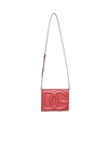 Dolce & Gabbana Logo Leather Shoulder Bag In Red