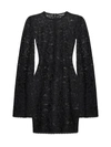 Dolce & Gabbana Lace Bell-sleeve Mini Dress In Black