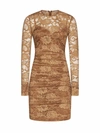 Dolce & Gabbana Lace Dress In Make Up Scuro