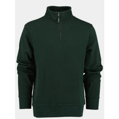 Gant - Waffle Texture Half-zip Sweatshirt In Tartan Green 2026046 374 In 374 Tartan Green
