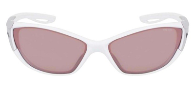 Nike Zone Rectangular Frame Sunglasses In White