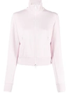 Courrèges Zip-up Cropped Jacket In Pink