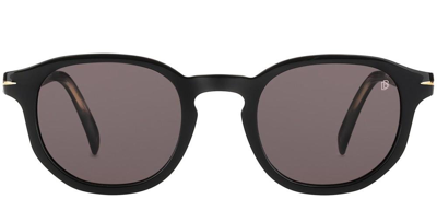 David Beckham Round Frame Sunglasses In Black