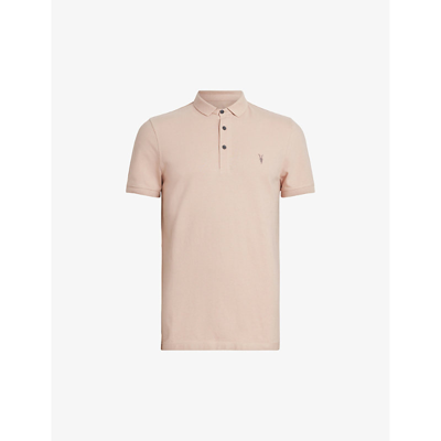 Allsaints Men's Floss Pink Reform Ss Cotton-piqué Polo Shirt