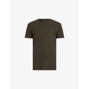 Allsaints Figure Crewneck Cotton-jersey T-shirt In Rye Grass Gree