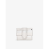 Jacquemus Le Compact Bambino Leather Wallet In Silver