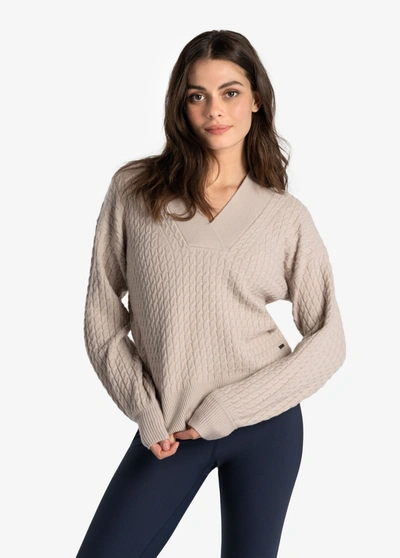 Lole Camille V-neck Sweater In Abalone Heather