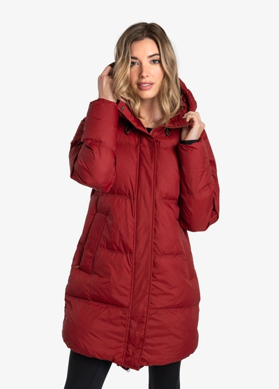 Lole The Classic Synth Down Jacket In Merlot