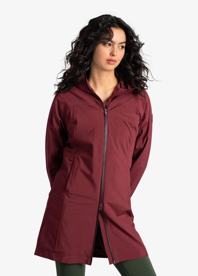 Lole Element Long Rain Jacket In Port