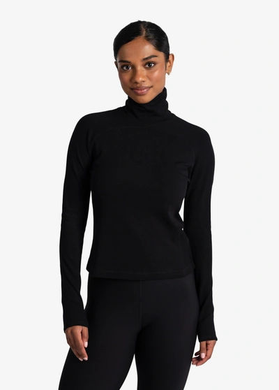 Lole Traverse Turtle Neck Long Sleeve In Black