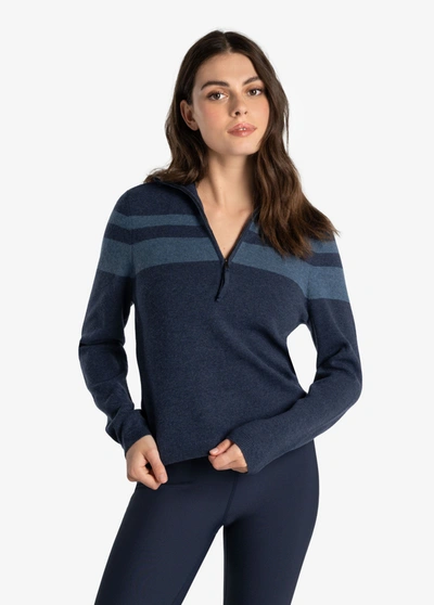 Lole Eco Wool Turtle Neck Pullover In Outerspace Heather