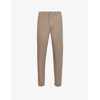 Allsaints Walde Stretch-cotton Chinos In Cacao Brown