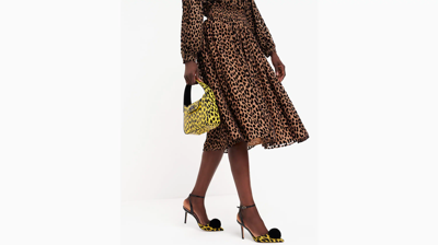 Kate Spade Women's Mainline Velvet Leopard-print Midi-skirt In Light Tobacco