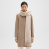 Theory Classic Scarf In Cashmere In Oat Melange