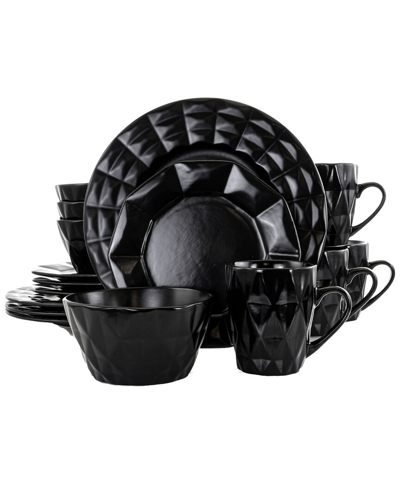 Elama Retro Chic 16pc Glazed Dinnerware Set