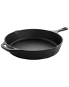 MEGACHEF MEGACHEF 12IN ROUND PRESEASONED CAST IRON FRYING PAN