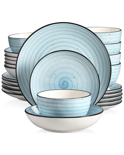 Elama Gia 24pc Stoneware Dinnerware Set