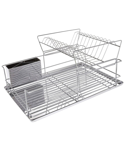 MEGACHEF MEGACHEF 15.5IN STAINLESS IRON SHELF DISH RACK