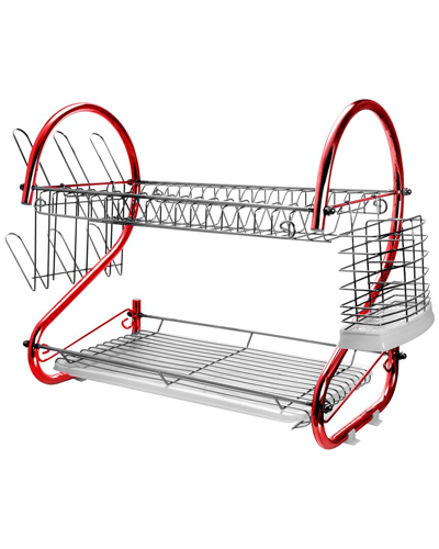 Megachef 16in Two Shelf Iron Wire Dish Rack