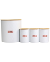 MEGACHEF MEGACHEF 4PC ARGYLE CANISTER SET WITH BAMBOO LIDS