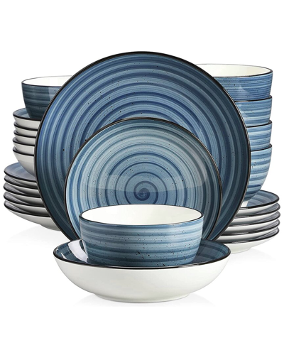 Elama Gia 24pc Stoneware Dinnerware Set