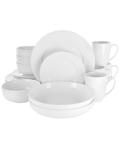Elama Maisy 18pc Round Porcelain Dinnerware Set