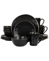 Elama Textured, Uneven Dimpled Design Emilio 16 Piece Stoneware Dinnerware Set, Service For 4