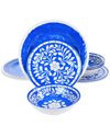 Elama Floral Nelly 12 Piece Melamine Dinnerware Set, Service For 4