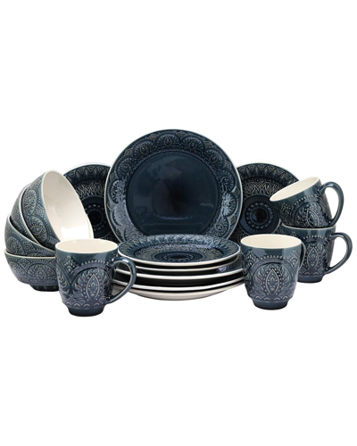 Elama Petra 16pc Stoneware Dinnerware Set
