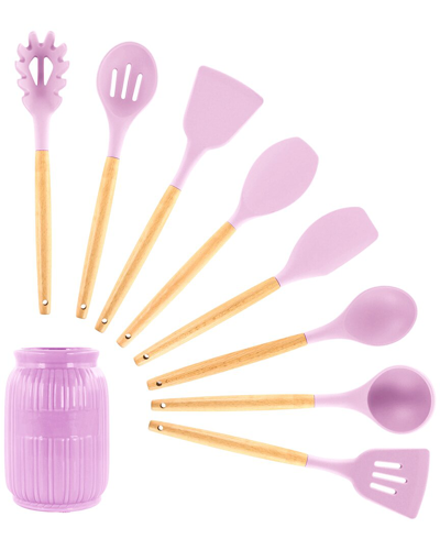 Megachef Set Of 9 Silicone/wood Cooking Tools
