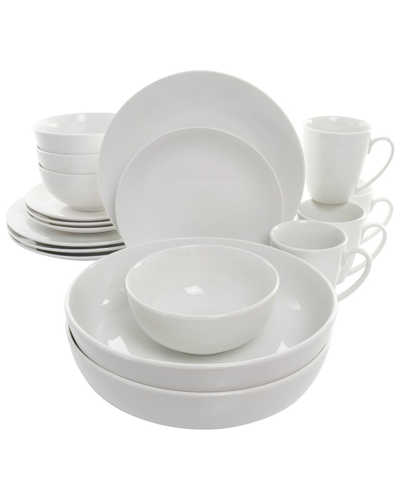 Elama Owen 18pc Porcelain Dinnerware Set With 2 Large Serving Bowls