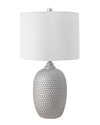 Nuloom 21in Maia Stippled Metal Vase Cotton Shade Table Lamp