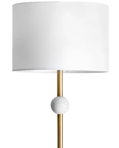 Nuloom 63in Marble Pearl Leora Metal Staff Floor Lamp