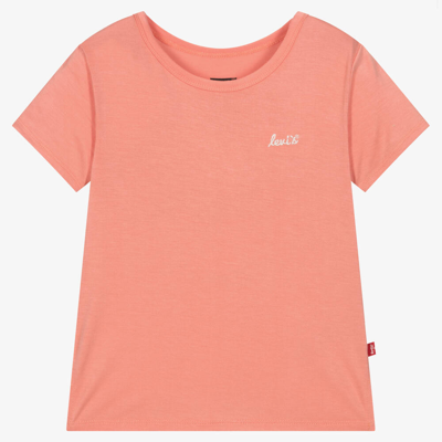 Levi's Kids'  Girls Orange Viscose Jersey T-shirt