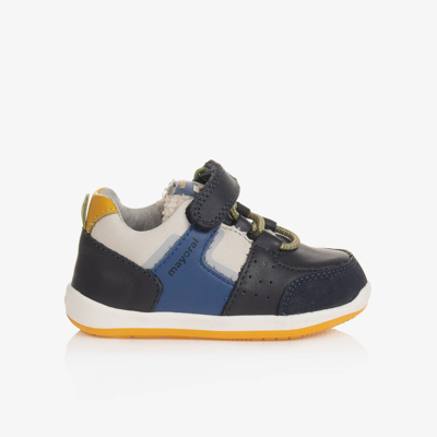 Mayoral Baby Boys Blue Leather First Walker Trainers