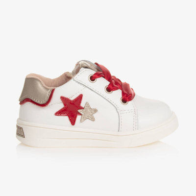 Mayoral Kids' Baby Girls White & Red Star Trainers
