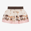 MONNALISA GIRLS IVORY TEDDY BEAR SKIRT