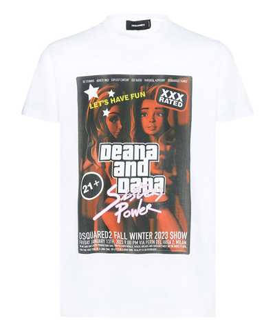 Dsquared2 Cigarette Fit T-shirt In White