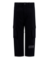 44 Label Group Logo-patch Straight-leg Trousers In Black