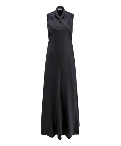 Off-white Long Dress In Black