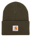 Carhartt Beanie Hat With Logo Patch In Green
