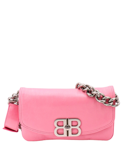 Balenciaga Flap Bb Crossbody Bag In Pink