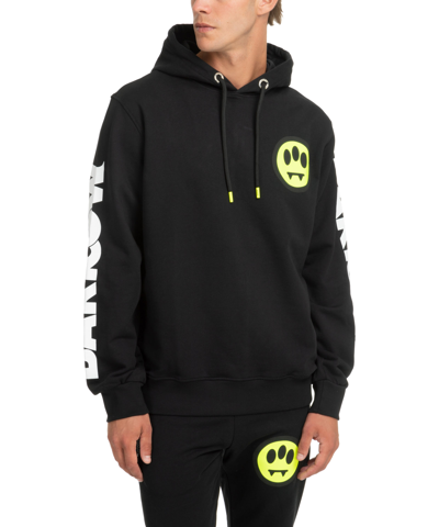 Barrow Printed Hoodie In Black