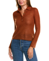 VINCE VINCE BRUSHED MOHAIR & WOOL-BLEND POLO SWEATER