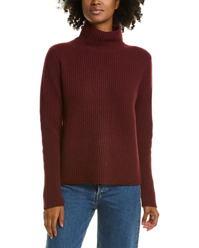 Vince Shaker Rib Cashmere Sweater In Red